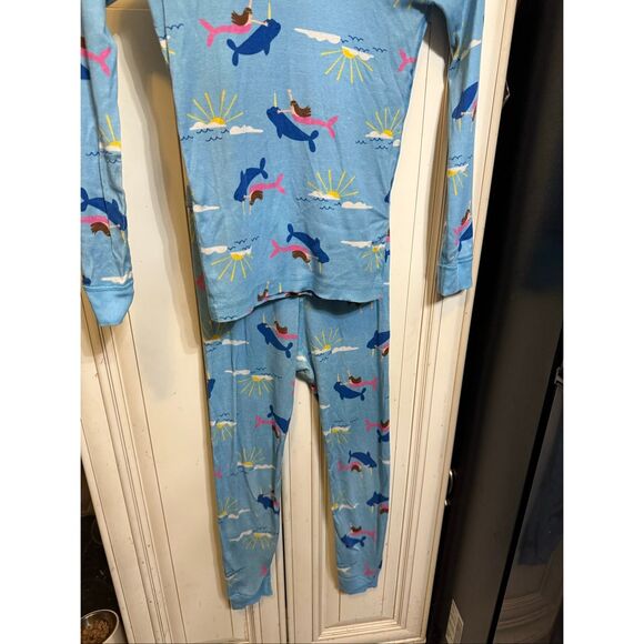 Hanna Andersson Kids Long John 100% Organic Cotton Pajama Set Multicolor Sz 6-7 - Picture 3 of 8